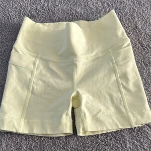 Athleta Kids Soft Yellow Bike Shorts